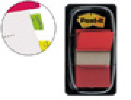 Bandas separadoras post-it index 3m, 25,4x43,1 mm vermelha dispensador de 50 unidades , Post-it , 14533 , 0021200706882